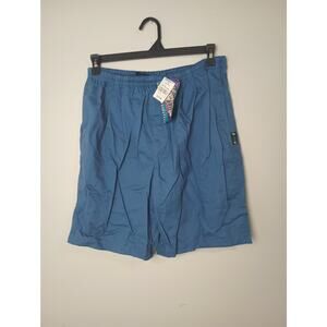 Vtg 1993 Lighting Bolt MTV‎ Drawstring Pull on Shorts NWT Dead Stock Blue Large